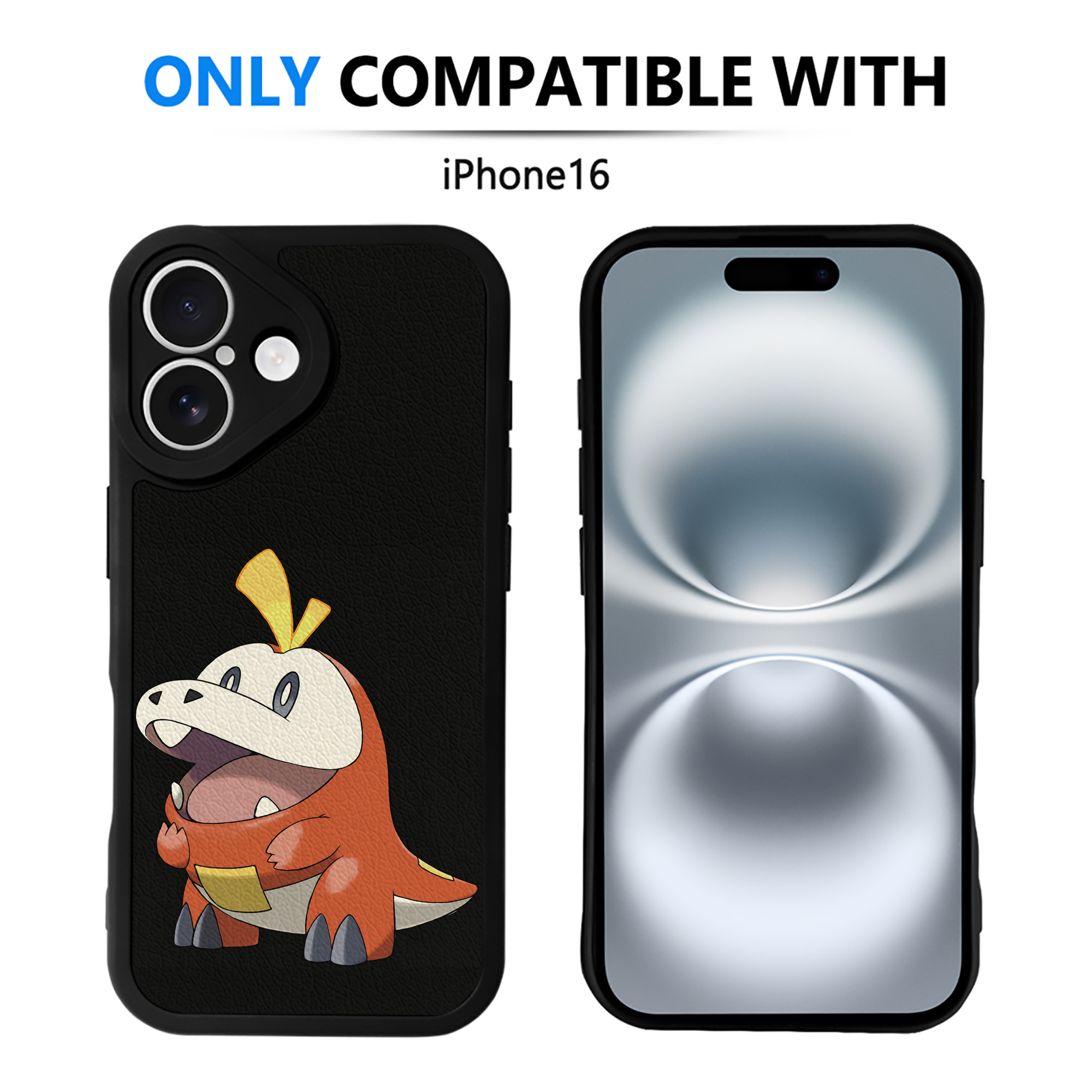 （画像用） ポケットモンスター Pokémon 【iPhone 16シリーズ対応】シリコンスマホケース（レザー調） 材質：シリコン